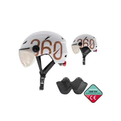 Ciclism - Casca GLOOB Urban cu urechi detasabile Alb-Maro L