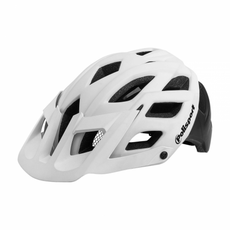 Ciclism - Casca Polisport E3 Enduro Alba cu Negru Mat