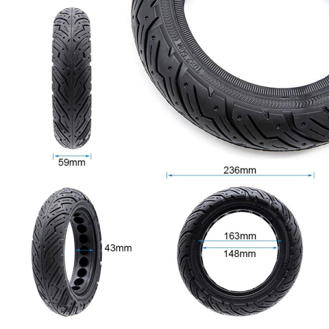 Cauciuc plin antiexplozie pentru trotinete electrice 10 inch 10 X 2,5 (janta de 44mm) [2]