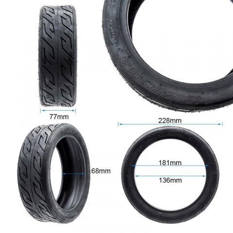 Cauciuc tubeless cu gel Cityroad 10x2.70-6.5 pentru trotineta electrica [3]
