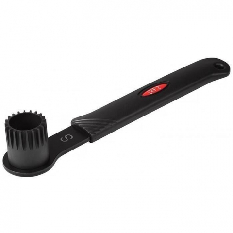 CHEIE BUTUC PEDALIER CU CANELURI RFR 40204 NEGRU [0]