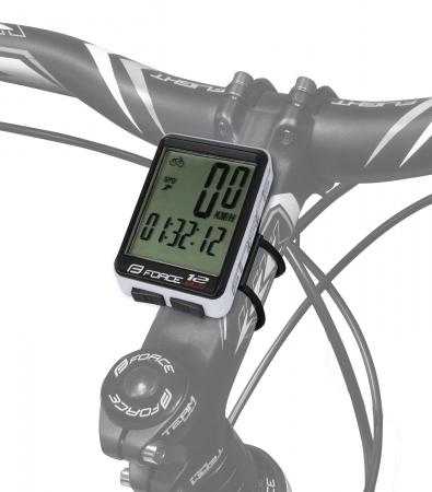 Ciclocomputer Force 12F fara fir negru/alb [2]