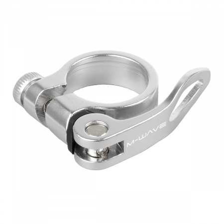 Piese biciclete - Colier Tija Sa M-WAVE "CLAMPY QR"-31.8 mm Silver