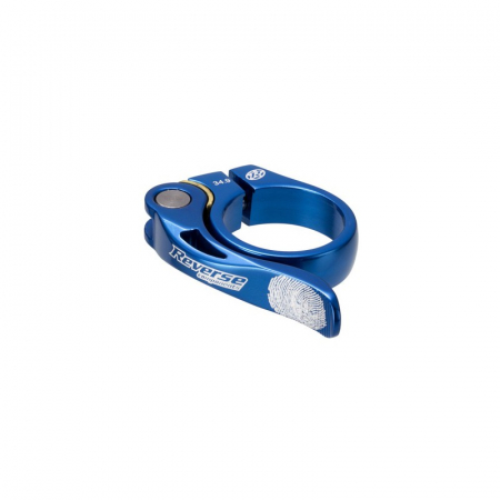 Piese biciclete - Colier tija sa Reverse Long Life 34.9mm albastru
