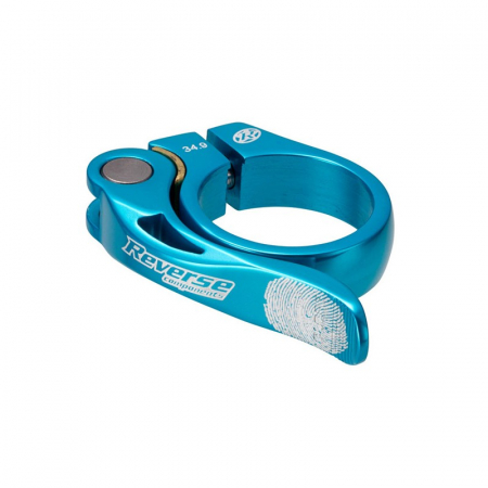 Piese biciclete - Colier tija sa Reverse Long Life 34.9mm Albastru Deschis