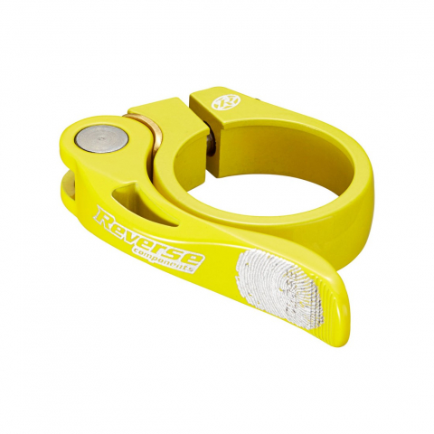 Piese biciclete - Colier tija sa Reverse Long Life 34.9mm galben