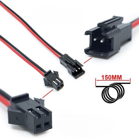 Piese trotinete electrice - Conector SM 2 pini cu cablu de 22 AWG