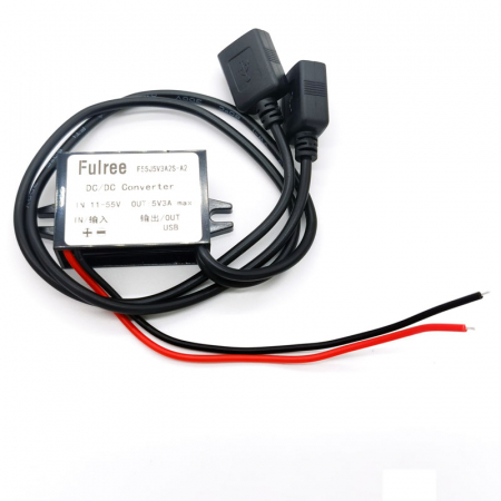Piese trotinete electrice - Convertor 11-55V  la 5V 2Ah (cu mufa USB mama)