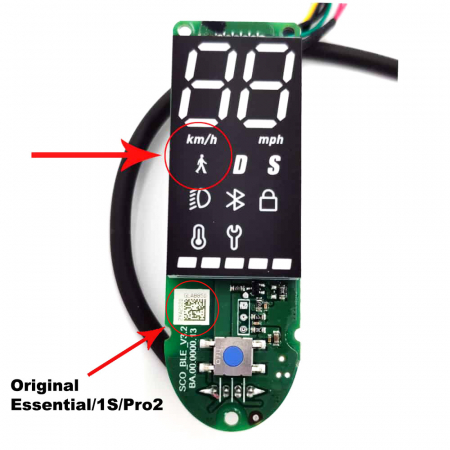 Piese trotinete electrice - Dashboard display trotineta electrica Xiaomi 1S, original, Essential
