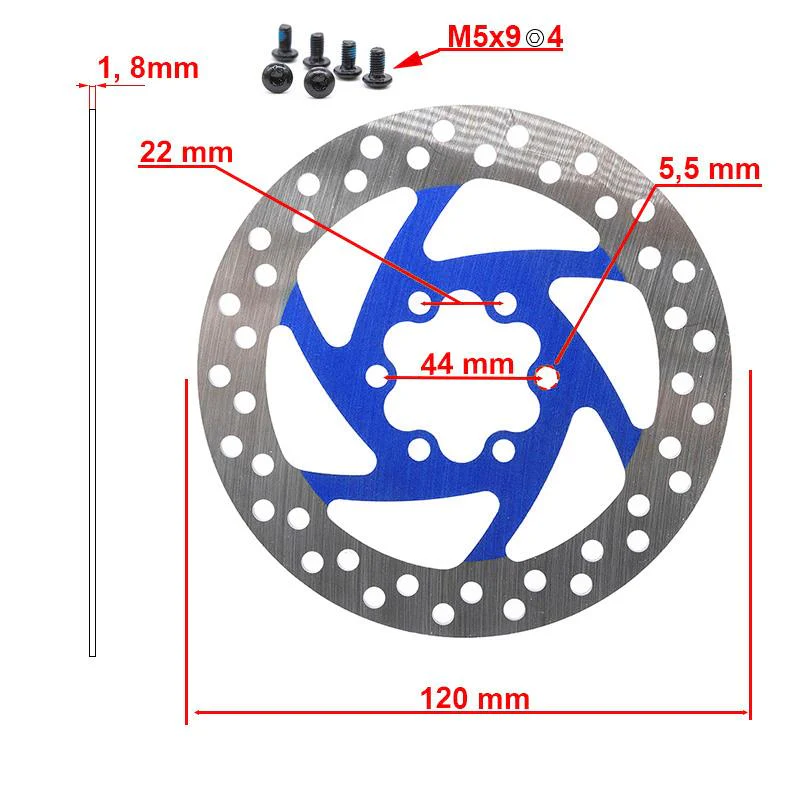 Disc frana 120mm 6H albastru [2]