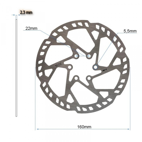 Disc frana 160mm 6H (grosime 2.3 mm) [1]