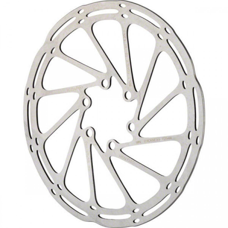 Ciclism - Disc frana bicicleta SRAM CenterLine 180mm, IS6, suruburi incluse, argintiu