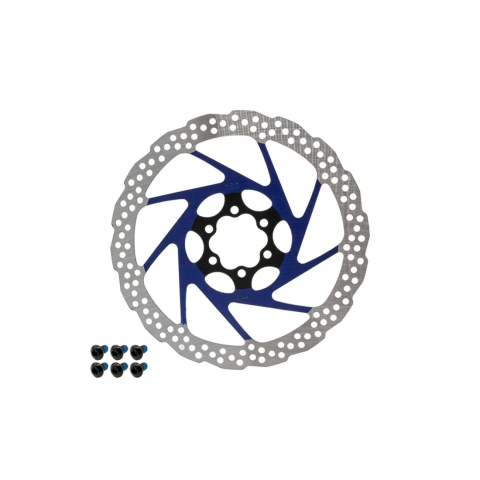 Ciclism - Disc frana eWheel V2 180mm, 6 gauri, Albastru