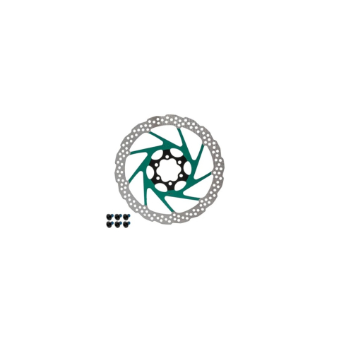 Ciclism - Disc frana eWheel V2 180mm, 6 gauri, Verde