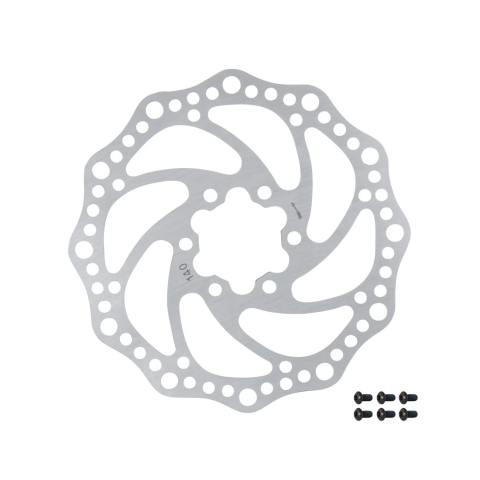 Frana bicicleta - Disc frana Force-6 140mm, 6 gauri, argintiu