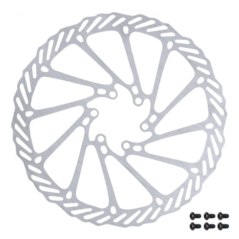 Frana bicicleta - Disc frana Force-7 180mm, 6 gauri, argintiu