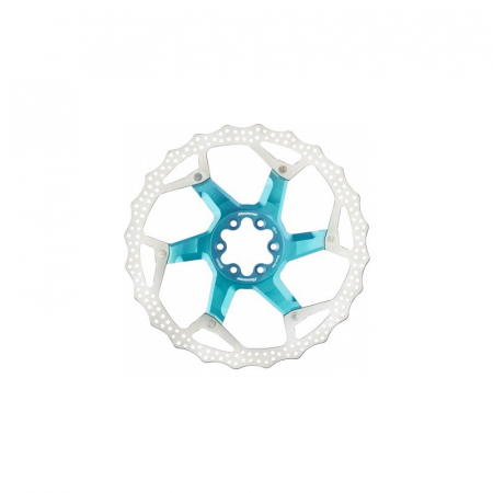 Ciclism - Disc frana Reverse Discrotor 203mm aluminiu/otel albastru deschis
