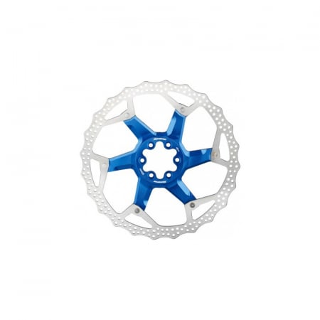 Ciclism - Disc frana Reverse Discrotor 203mm aluminiu/otel albastru inchis