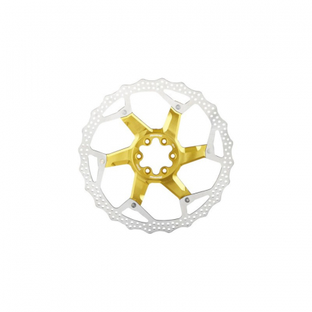 Ciclism - Disc frana Reverse Discrotor 203mm aluminiu/otel auriu