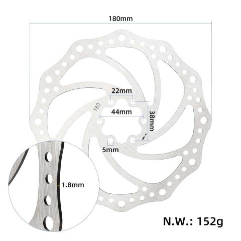 Disc frana trotineta/bicicleta 180mm 6H [1]