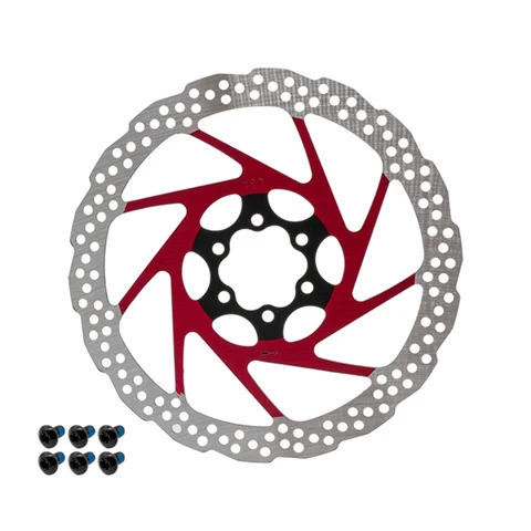 Discuri frana bicicleta - Disc frana trotineta/bicicleta 180mm 6H - ROSU