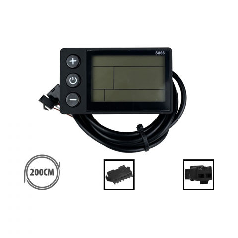 Display bicicleta electrica S866 cu 5 pini conector JST [2]