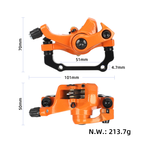 Etrier fata trotineta electrica Kukirin G2/G4 2025 - model B - orange [4]