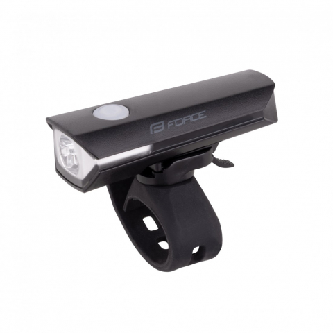 Ciclism - Far fata Force Flux 200 Lumeni USB negru