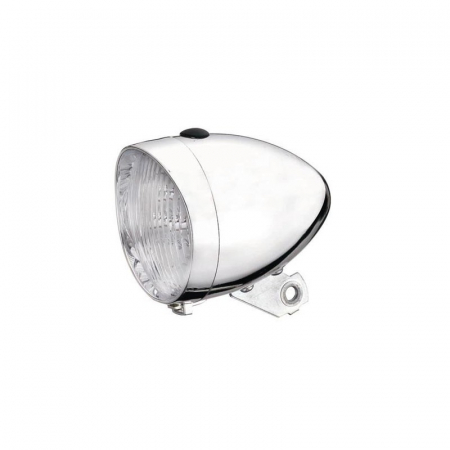 Accesorii biciclete - Far fata Union UN-4900 crom cu baterii 3 led AM