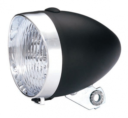 Ciclism - Far fata Union UN-4900 Negru cu baterii 3 led
