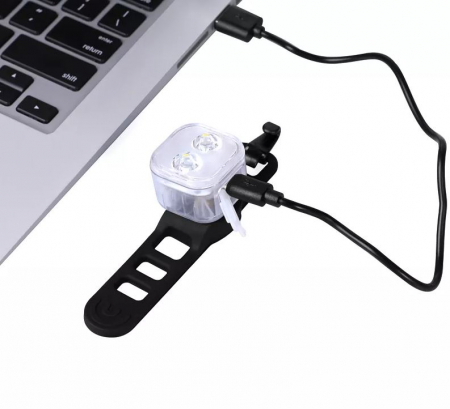 Far Led Bicicleta Gaciron W07W, Putere 20 Lumeni, Incarcare USB, Baterie 200 mAh, 6 moduri iluminare, Impermeabilitate IPX4 [2]