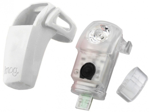 Accesorii biciclete - Far Spate Knog Boomer Usb - Alb