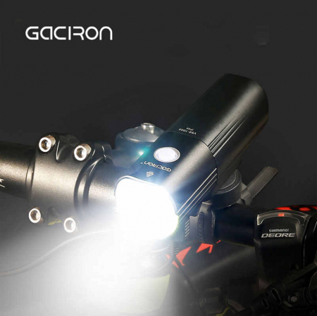 Far Led Bicicleta Gaciron V9SP-1260, Baterie reincarcabila 4500 mAh, Rezistenta la apa IPX6, Aluminiu [1]