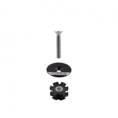 Cuvete bicicleta - Floare furca Force 1.1/8 Al, cu capac si surub, negru
