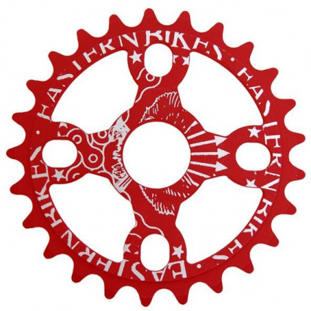 Piese biciclete - Foaie Angrenaj EASTERN Medusa Light 25T, Rosu