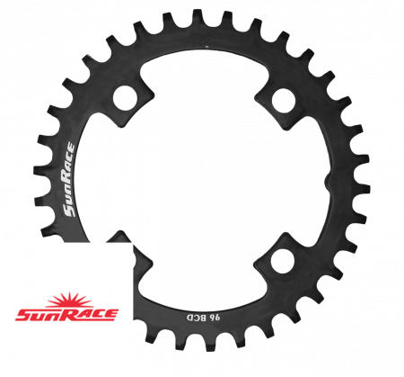 Piese biciclete - Foaie Angrenaj SUNRACE CRMS66 Metal 22T Negru  BCD 64
