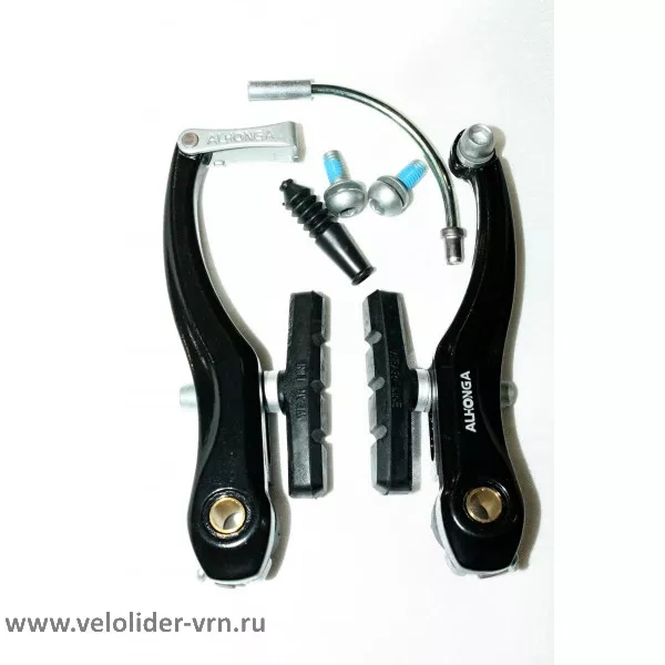 Piese biciclete - Frana Fata V-Brake Alongha HJ-805AD - 110x60 mm, Aluminiu, Negru