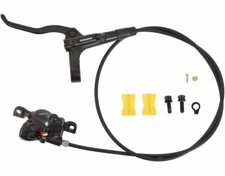 Ciclism - Frana Hidraulica Disc Fata-Stanga Shimano Bl-Mt200,Ulei Mineral,Conducta 1000Mm,Pm,Maneta Otel(3 Dgt.),Etrier Alu.,Placute Rasina Fara Aripioare,Conectori Inclusi,Fara Adaptor,280G,Negru