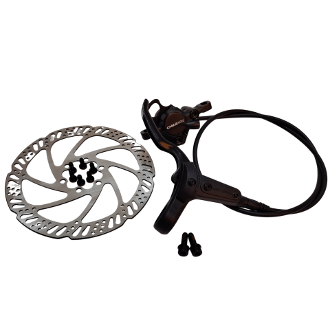 Frana bicicleta - Frana hidraulica disc fata Tektro HD-M285, furtun 800mm, maneta 2 degete, cu disc 160mm, Post Mount, Negru