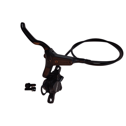 Frana bicicleta - Frana hidraulica disc fata Tektro HD-M285, furtun 850mm, maneta 2 degete, cu disc 160mm, Post Mount, Negru