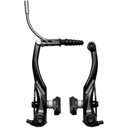 Piese biciclete - Frana V-Brake, Br-T4000, Spate, X-Type(Thin Spacer Outside), S65T Shoe, 25.0Mm Fixing Bolts, W/O Inner Cable Lead Unit, Black, Bulk