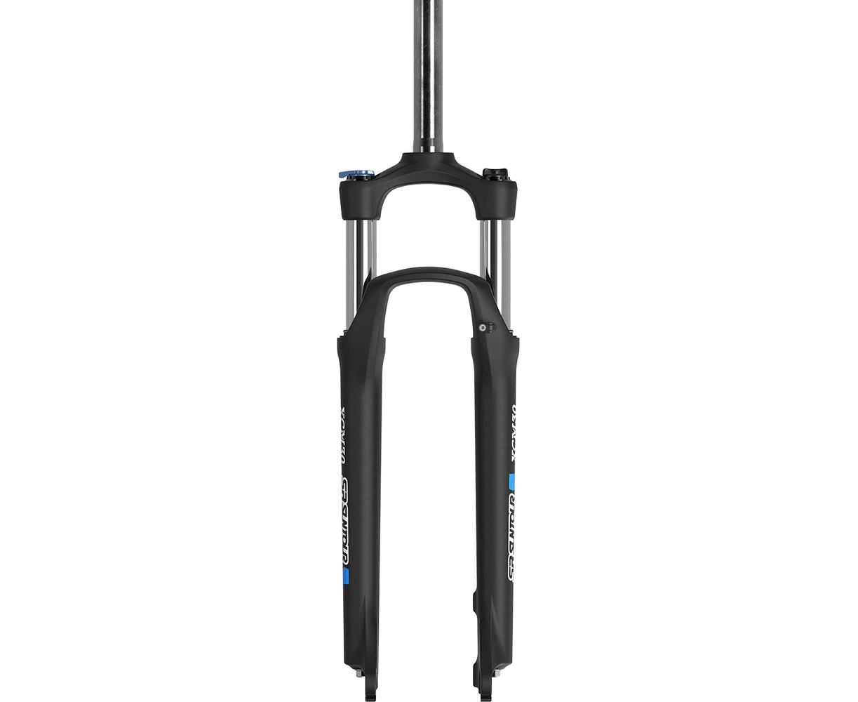 Piese biciclete - Furca Bicicleta Suntour XCM HLO - 27.5 Inch, 120mm, gat 1-1/8, LockOut, Negru Mat