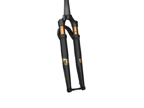 FURCA FOX 32 FLOAT TC FACTORY FIT4 700C - 40MM - 45MM OFFSET - TAPERED - 12X100MM - SHINY 2023 NEGRU/AURIU [1]