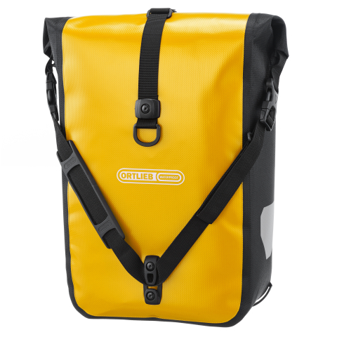 Echipament ciclism - GEANTA FURCA ORTLIEB SPORT-ROLLER 29L Sunyellow - black