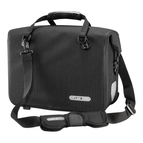 Echipament ciclism - GEANTA PORTBAGAJ ORTLIEB OFFICE-BAG HIGH-VIS 21L Black Reflex - QL 2.1