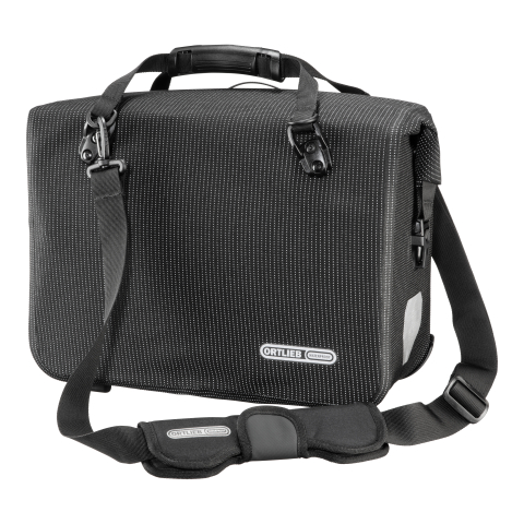 Echipament ciclism - GEANTA PORTBAGAJ ORTLIEB OFFICE-BAG HIGH-VIS 21L Black Reflex - QL 3.1