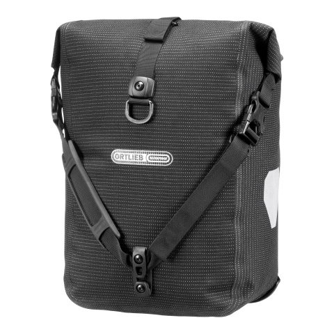 Echipament ciclism - GEANTA PORTBAGAJ ORTLIEB SPORT-ROLLER HIGH-VIS 14.5L Black Reflexive