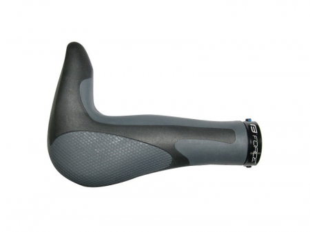 Piese biciclete - Gripuri cu coarne Force F Gel negru/gri