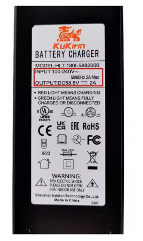Piese trotinete electrice - Incarcator Original Trotineta electrica KuKirin G3, 58.8V 2.0A
