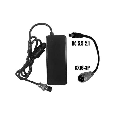Incarcator trotineta electrica 24V, Output 29.4V, 2A, mufa incarcare GX16 + adaptor mufa DC 5.5*2.1mm [2]